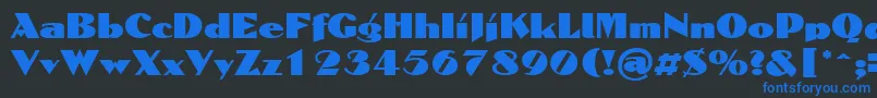 EinarNerman Font – Blue Fonts on Black Background