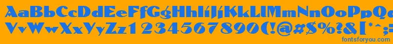 EinarNerman Font – Blue Fonts on Orange Background