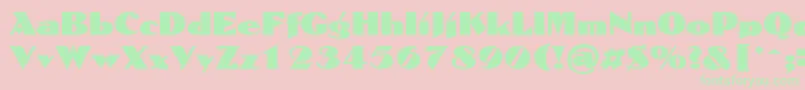 EinarNerman Font – Green Fonts on Pink Background