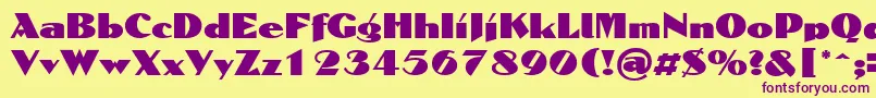 EinarNerman Font – Purple Fonts on Yellow Background