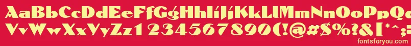 EinarNerman Font – Yellow Fonts on Red Background