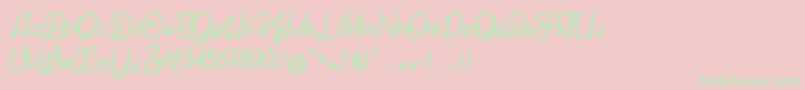 Burglar Font – Green Fonts on Pink Background
