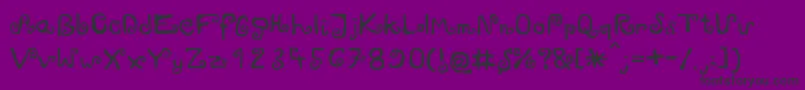 Zawijasy Font – Black Fonts on Purple Background