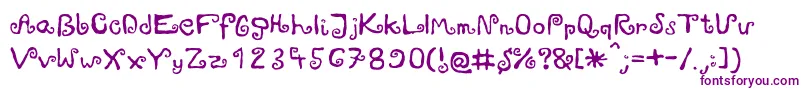 Zawijasy Font – Purple Fonts on White Background