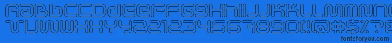 Scifieo Font – Black Fonts on Blue Background