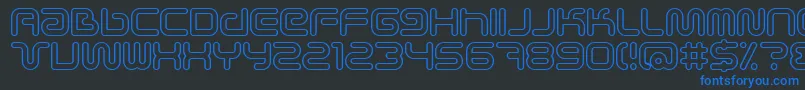 Scifieo Font – Blue Fonts on Black Background