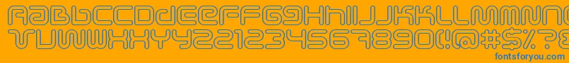 Scifieo Font – Blue Fonts on Orange Background