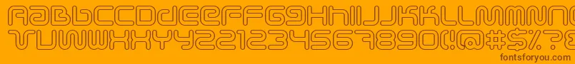 Scifieo Font – Brown Fonts on Orange Background