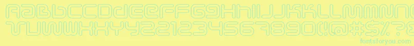 Scifieo Font – Green Fonts on Yellow Background