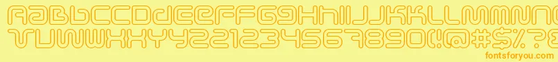 Scifieo Font – Orange Fonts on Yellow Background