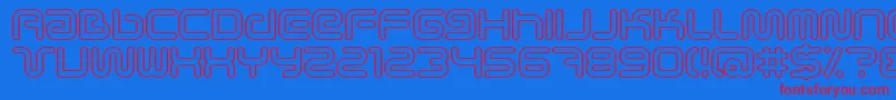Scifieo Font – Red Fonts on Blue Background
