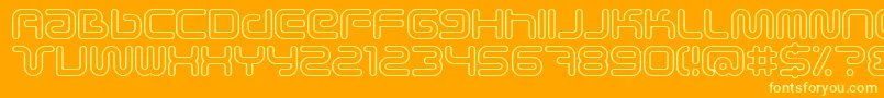 Scifieo Font – Yellow Fonts on Orange Background