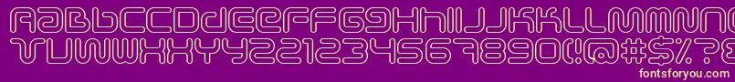 Scifieo Font – Yellow Fonts on Purple Background