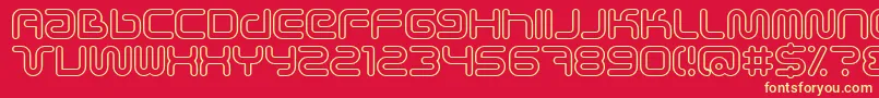 Scifieo Font – Yellow Fonts on Red Background