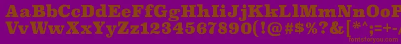 SuperclarendonblRegular Font – Brown Fonts on Purple Background