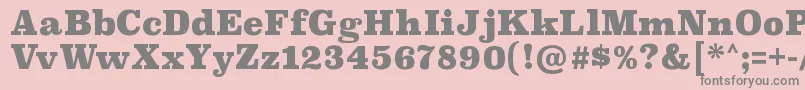 SuperclarendonblRegular-Schriftart – Graue Schriften auf rosa Hintergrund