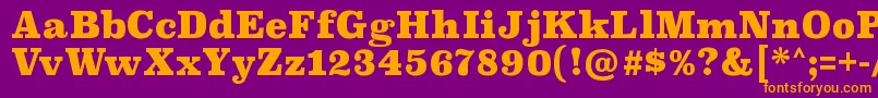 SuperclarendonblRegular Font – Orange Fonts on Purple Background