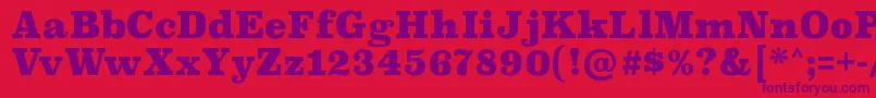 SuperclarendonblRegular Font – Purple Fonts on Red Background