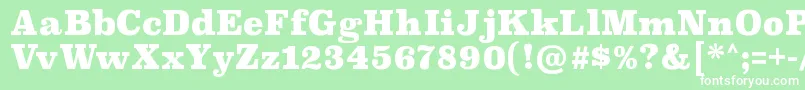 SuperclarendonblRegular Font – White Fonts on Green Background