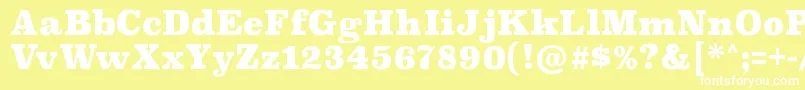 SuperclarendonblRegular Font – White Fonts on Yellow Background