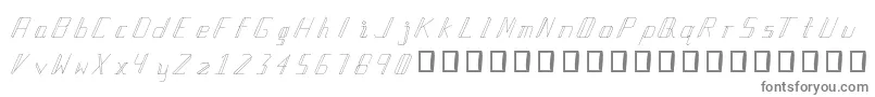 ManlangitRegular-fontti – harmaat kirjasimet valkoisella taustalla