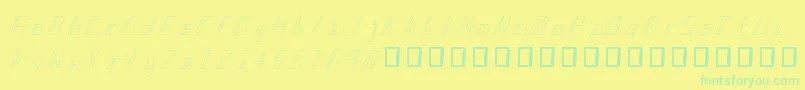 ManlangitRegular Font – Green Fonts on Yellow Background