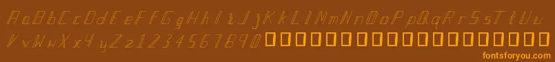 ManlangitRegular Font – Orange Fonts on Brown Background