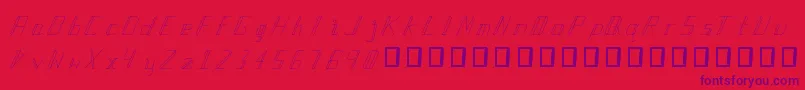 ManlangitRegular Font – Purple Fonts on Red Background