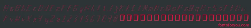 Czcionka ManlangitRegular – czerwone czcionki na czarnym tle