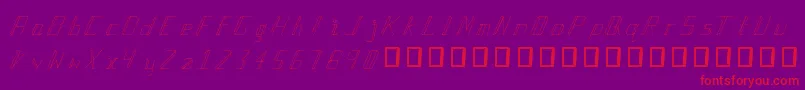 ManlangitRegular Font – Red Fonts on Purple Background