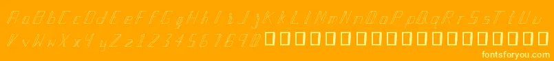 ManlangitRegular Font – Yellow Fonts on Orange Background