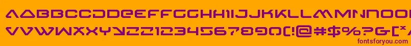 4114blasterv2expand Font – Purple Fonts on Orange Background