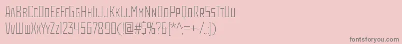 RodchenkoCondensedLight-Schriftart – Graue Schriften auf rosa Hintergrund