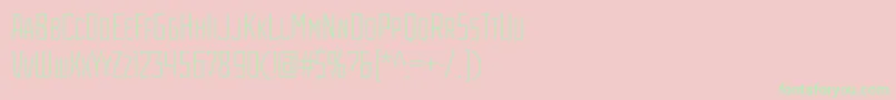 RodchenkoCondensedLight Font – Green Fonts on Pink Background