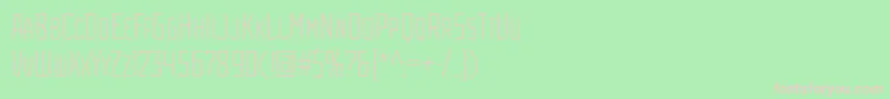 RodchenkoCondensedLight Font – Pink Fonts on Green Background
