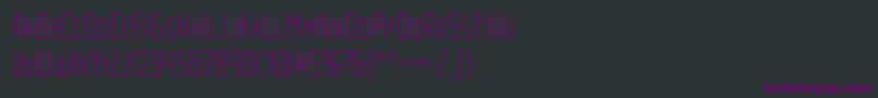 フォントRodchenkoCondensedLight – 黒い背景に紫のフォント