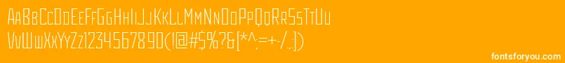 RodchenkoCondensedLight Font – White Fonts on Orange Background