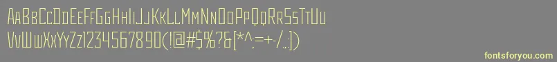 Шрифт RodchenkoCondensedLight – жёлтые шрифты на сером фоне