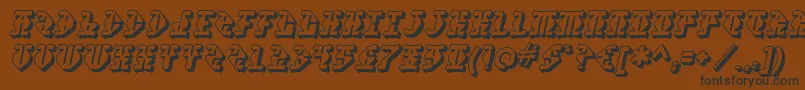 Stupefaction ffy Font – Black Fonts on Brown Background