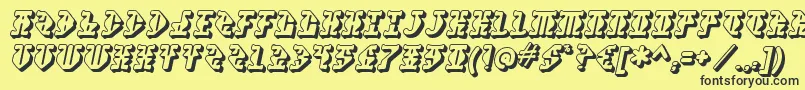 Stupefaction ffy Font – Black Fonts on Yellow Background