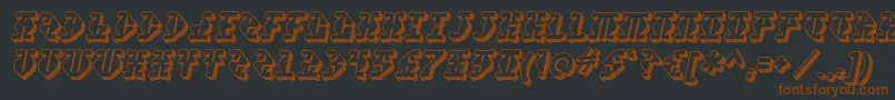 Police Stupefaction ffy – polices brunes sur fond noir