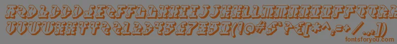 Fonte Stupefaction ffy – fontes marrons em um fundo cinza