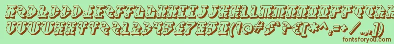 Stupefaction ffy Font – Brown Fonts on Green Background