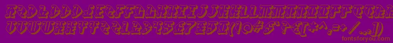 Stupefaction ffy Font – Brown Fonts on Purple Background