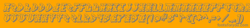 Stupefaction ffy-Schriftart – Graue Schriften auf orangefarbenem Hintergrund