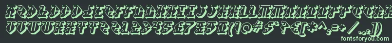 Stupefaction ffy-fontti – vihreät fontit mustalla taustalla