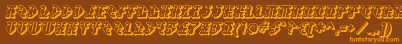 Stupefaction ffy Font – Orange Fonts on Brown Background