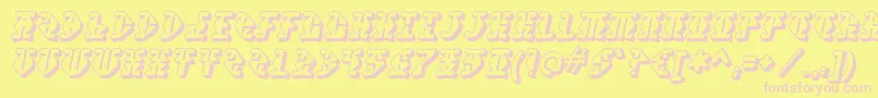 Stupefaction ffy Font – Pink Fonts on Yellow Background