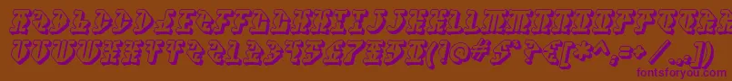 Stupefaction ffy Font – Purple Fonts on Brown Background