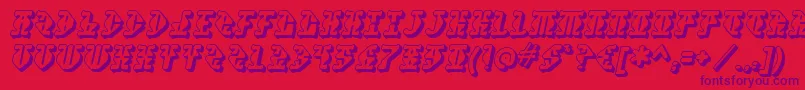 Stupefaction ffy Font – Purple Fonts on Red Background